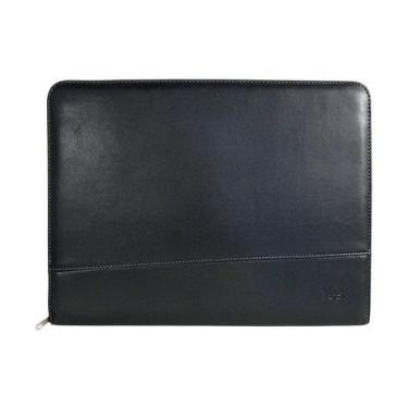 Pasta Sanfonada 3 Divisoes Of�cio-Courino c/ Z�per PRETO