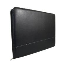 Pasta Sanfonada 3 Divisoes Of�cio-Courino c/ Z�per PRETO