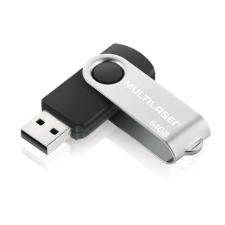 Pen Drive Twist 64GB USB Leitura 10MB/s e Grava��o 3MB/s Preto Multilaser