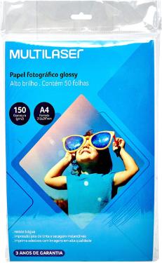 PAPEL MULTILASER GLOSSY PAPER ADES A4 150G C/10 PE002