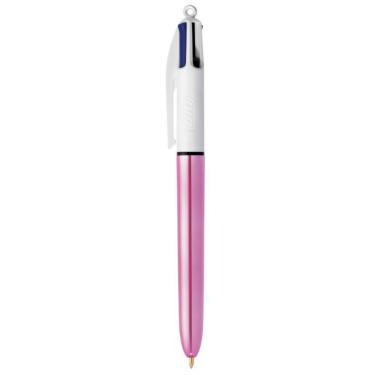 CANETA ESFEROGRAFICA 4 CORES METALICA ROSA BIC