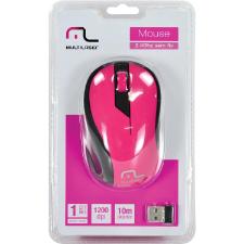 Multilaser Mouse Sem Fio 2.4ghz 1200dpi Mo214 Preto/Rosa