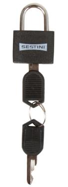 Cadeado com Chave Preto 2 UNIDADES