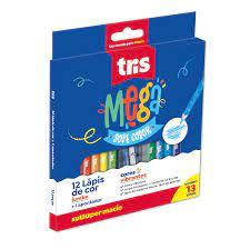 L�pis De Cor Jumbo Mega Soft 12 Cores Tris