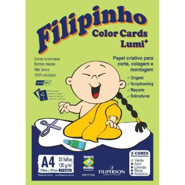 BLOCO CRIATIVO FILIPINHO COLOR LUMI 120G 25 FOLHAS FILIPERSON