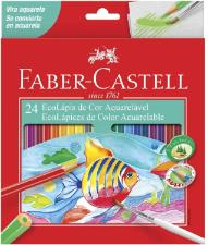 L�PIS DE COR ECOL�PIS AQUAREL�VEL 24 CORES, FABER-CASTELL