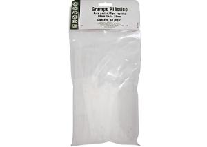 GRAMPO TRILHO PLASTICO HASTE 50MM 50 JOGOS ACC