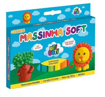 Massa Modelar Soft 12 Cores 025000 Uti Guti