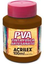 TINTA PVA FOSCA 100ML MARROM ACRILEX