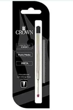 Carga Crown Esferogr�fica Tipo Parker Cor Preta