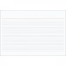 Ficha Pautada N�mero 1 - 3x5 - 100 Folhas Tilibra