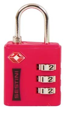 Cadeado Tsa com combina��o Vermelho