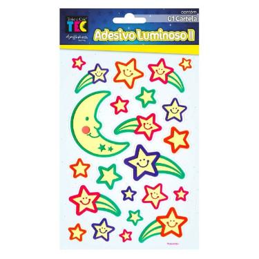 Adesivo Luminoso II Lua e Estrelas Toke e Crie