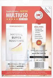 Protetor Para Documentos A4 Acrilico Flexivel Dac