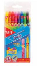 Giz de Cera Tris Retr�til Fruits Cheirinho de Fruta 8 Cores 24g