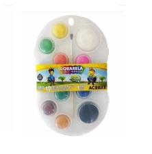 Aquarela Escolar Estojo c/12 cores + Pincel - Acrilex