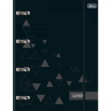 Fich�rio Cartonado Tamanho Universit�rio Com El�stico Lunix Preto 80 Folhas Tilibra
