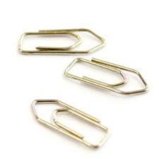 CLIPES 2/0 ACO LATONADO DOURADO C/100 ACC