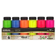 TINTA ACRILICA NEON NATURE COLORS 6 CORES 10ML CADA ACRILEX