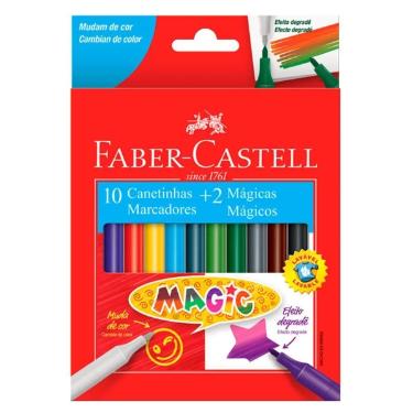 CANETA HIDROGR�FICA MAGIC 10 CORES + 2 M�GICAS FABER CASTEEL