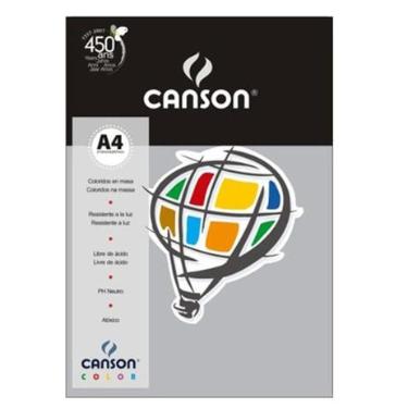 PACOTE CANSON COLOR CINZA ESCURO 180G/M� A4 210 X 297 MM COM 10 FOLHAS