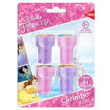 CARIMBO PRINCESAS DISNEY AUTOTINDADO 4 UNID TRIS