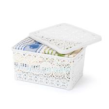 CAIXAS ORGANIZADORAS MANDALA BRANCA 8,8 LITROS