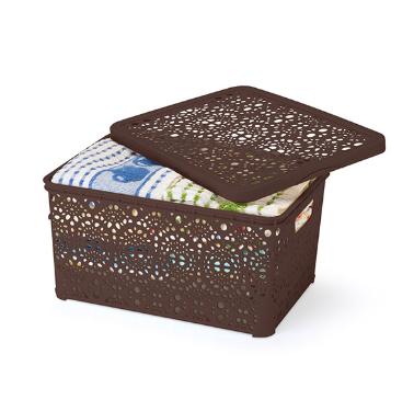 CAIXAS ORGANIZADORAS MANDALA MARROM 8,8 LITROS