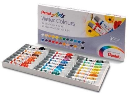 Conjunto De Aquarela Pentel C/24 Tubos