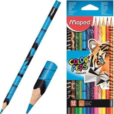 L�pis de Cor 12 Cores Color Peps Animals Maped
