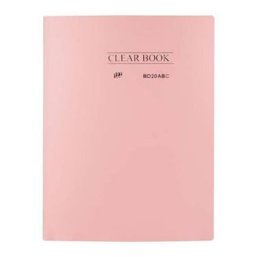 Pasta Cat�logo 20 folhas A4 ClearBook  _ Tons Pastel ROSA Yes