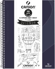 CADERNO DESENHO A4+ 140G/M� AZUL MARINHO, 40 FOLHAS CANSON