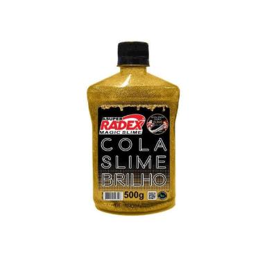 COLA SLIME GLOW GLITTER OURO 500G RADEX