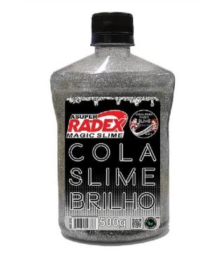 COLA PARA SLIME 500G GLITTER PRATA RADEX