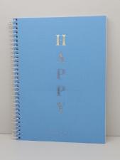 Caderno Colegial 1 Mat�ria Happy Azul 80 fls Tilibra