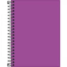 Caderneta Espiral Capa Pl�stica 1/8 Sem Pauta Neon Roxo 80 Folhas Tilibra