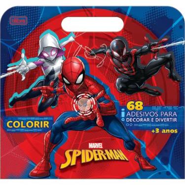 �lbum Para Colorir Maleta Spider Man 8 Folhas Tilibra