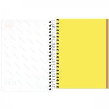 CADERNETA ESPIRAL CAPA PL�STICA 1/8 SEM PAUTA NEON KORI 80 FOLHAS TILIBRA