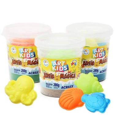 Areia M�gica 200g. Acrilex - Sortida