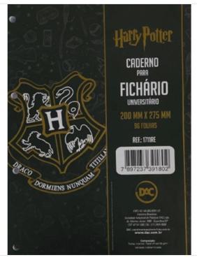 Bloco para Fich�rio Universit�rio Harry Potter 96 Folhas Pautadas DAC