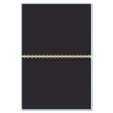 CADERNO DE LETTERING FOLHAS PRETAS VERDE ESTRELAS FINA ID�IA