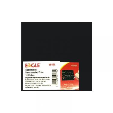 Bloco Adesivo Preto 76X76 Eagle