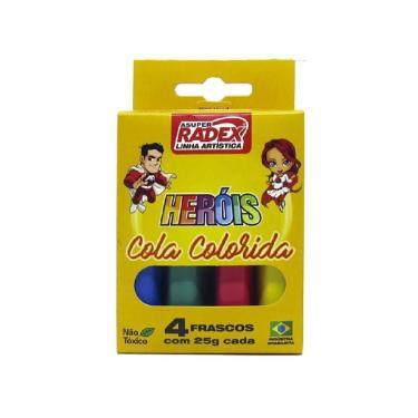 COLA COLORIDA 4 CORES 25G CADA - RADEX