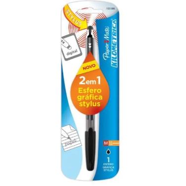 CANETA ESFEROGR�FICA 1.0MM STYLUS TOUCH PRETO BT 1 UN PAPER MATE