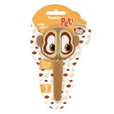 TESOURA ESCOLA PETS LEO&LEO MODELOS SORTIDOS