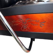 Cadeira Reclin�vel Hawk Capitone Preto Kixiki (Sob Encomenda)