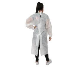 Avental Tnt Branco Gr 40 Manga  Longa  Kaitalo