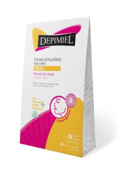 Folhas Depilat�rias Facial C 16un Folhas Depimiel