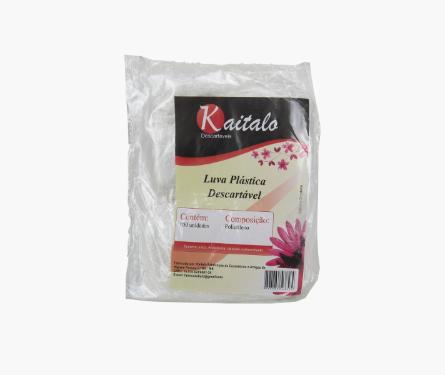 Luva Pl�stica C 100un Kaitalo