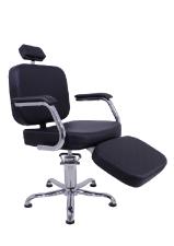 Cadeira Rec Toronto com Descanso de Pernas Preto Perol Kixiki (Sob Encomenda)